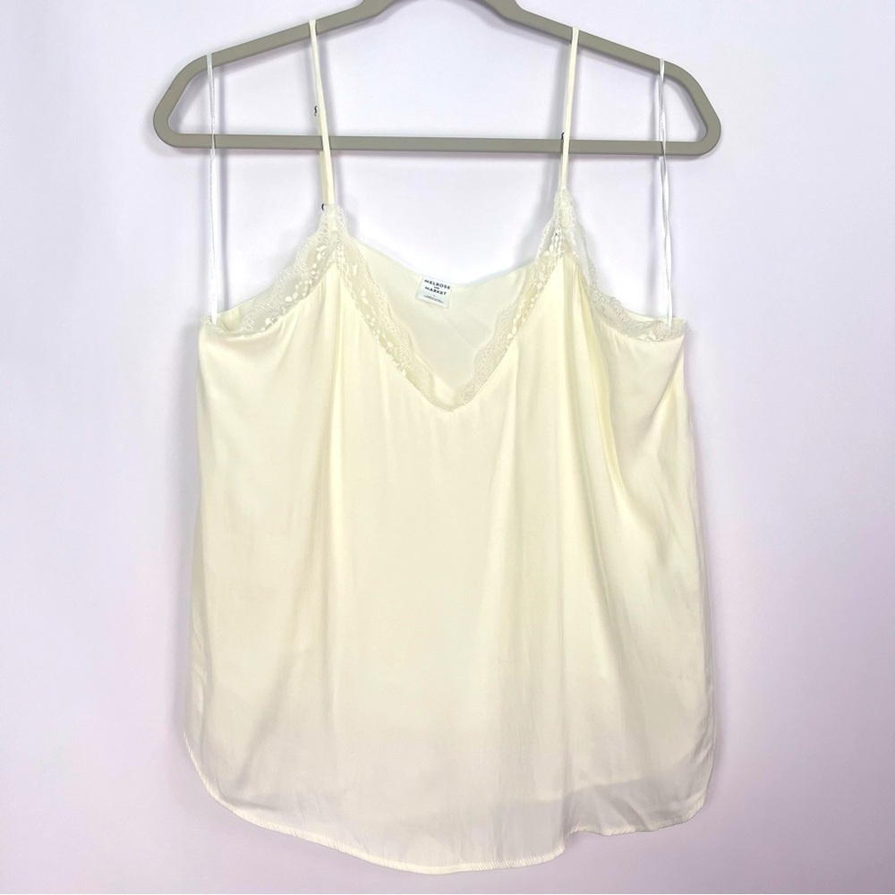Melrose and Market Lace Cami Tank Ivory sz Large